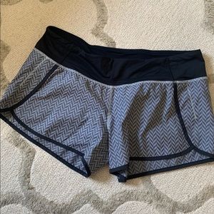 Lululemon Grey Herringbone Run Times Shorts 12